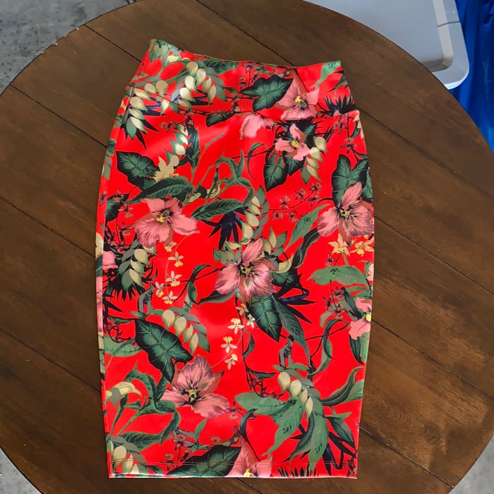 Carmen Marc Valvo Tropical Skirt